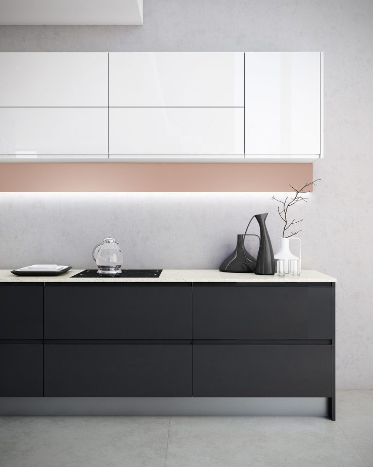 VENECIA MATT BLACK AND BLANC BRILLANT NUDE